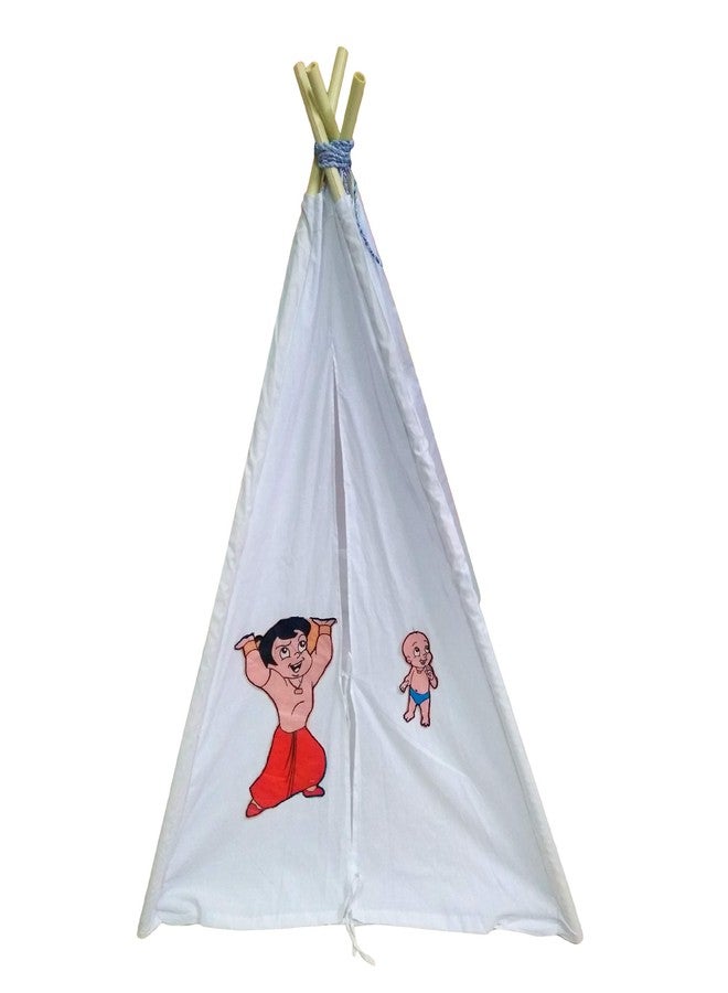 Creative Textiles Cotton Foldable Play Tent House for Indoor Outdoor (White) - Image 2